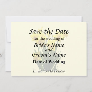 Group of Yellow Daffodils Save The Date