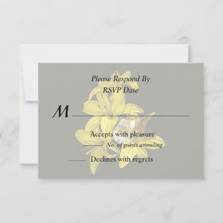 Group of Yellow Lilies RSVP Card