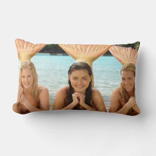 Group On The Beach Lumbar Pillow (Front)