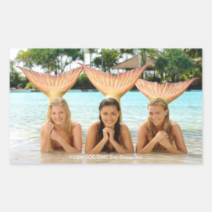 Group On The Beach Rectangular Sticker