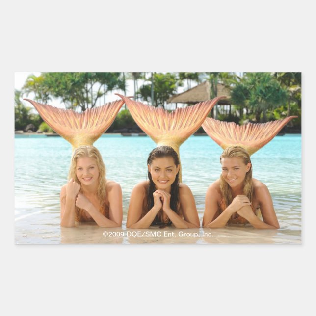 Group On The Beach Rectangular Sticker (Front)