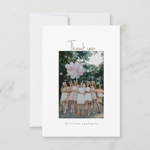 Group Photo Bridal Shower Blank Thank You Card