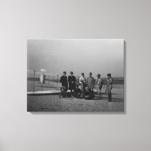 Group portrait in front of glider at Kill Canvas Print