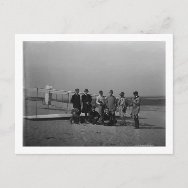 Group portrait in front of glider at Kill Postcard (Front)