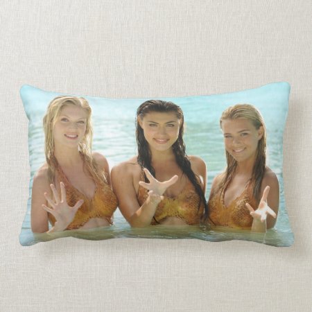 Group Pose In Water Lumbar Pillow