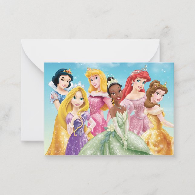 Group Princess Valentine's Day Note Card (Front)