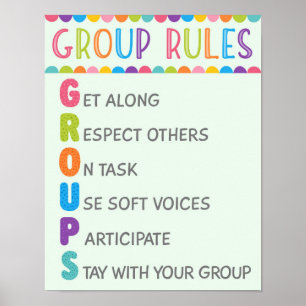 GROUP Rules Classroom Behavior Management Poster