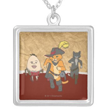 Group Running Silver Plated Necklace by pussinboots at Zazzle