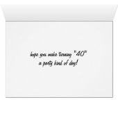 GROUP SAYS MAKE "40th" PARTY DAY Cards (Inside Horizontal (Bottom))