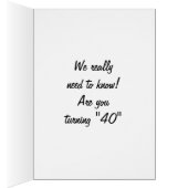 GROUP SAYS NO KIDDING "40th" Cards (Inside (Right))