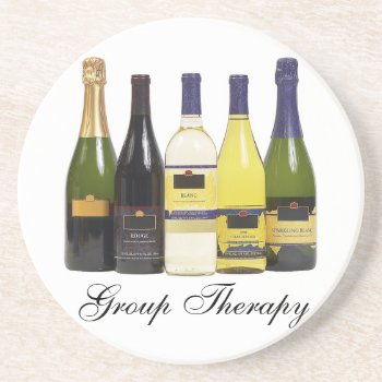 Group Therapy Wine Coasters by pmcustomgifts at Zazzle