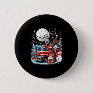 Group Xmas Gnome Snowman Santa Bichon Frises On Ck Button