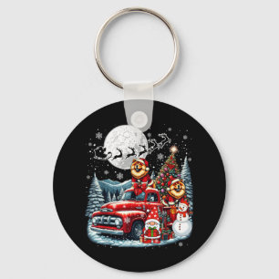 Group Xmas Gnome Snowman Santa Chow Chows On Ckup Keychain