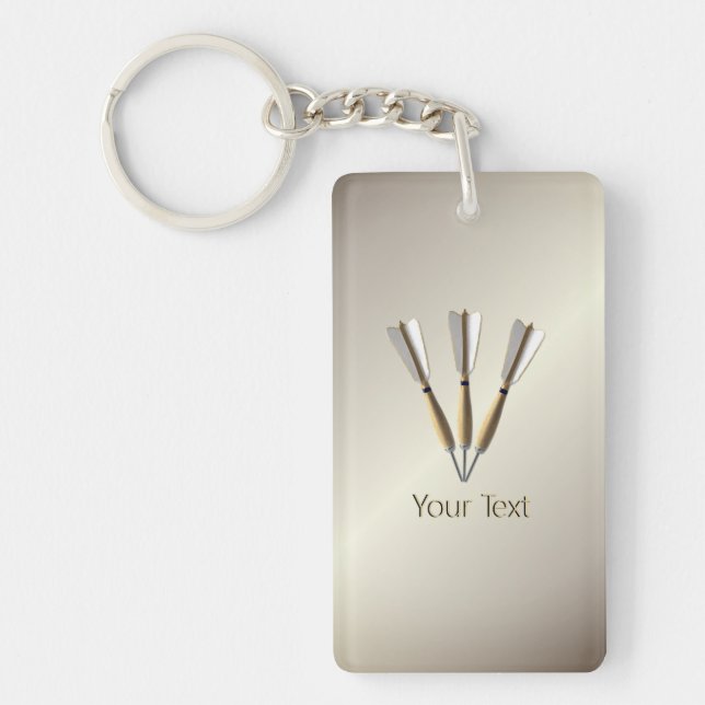 Grouped Dart Design Personal Keychain (Front)