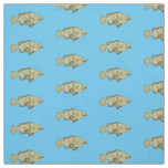 Grouper fish cartoon illustration fabric