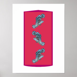Grouper in Motion - Magenta-toned Background |  Poster