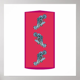 Grouper in Motion - Magenta-toned Background |  Poster