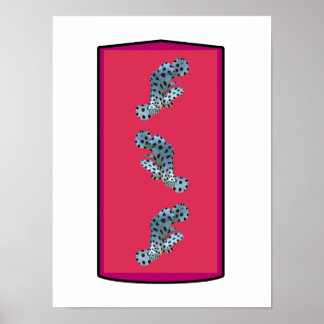 Grouper - Magenta-toned Background bordered |  Poster