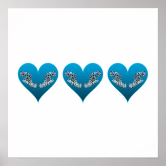 Grouperfish - Blue Hearts, arranged horizontally | Poster