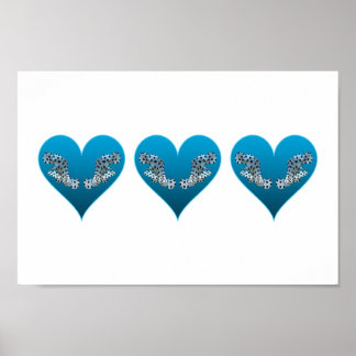 Grouperfish - Blue Hearts, arranged horizontally | Poster