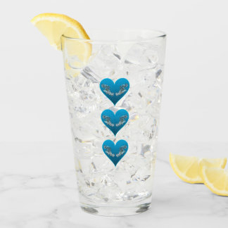 Grouperfish - Blue Hearts, arranged vertically | Glass