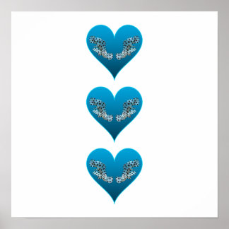 Grouperfish - Blue Hearts, arranged vertically |  Poster