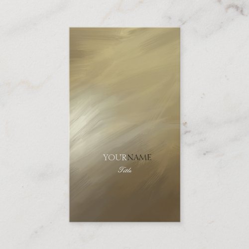 Groupon Brush Stroke Gold and Monogram Business Card