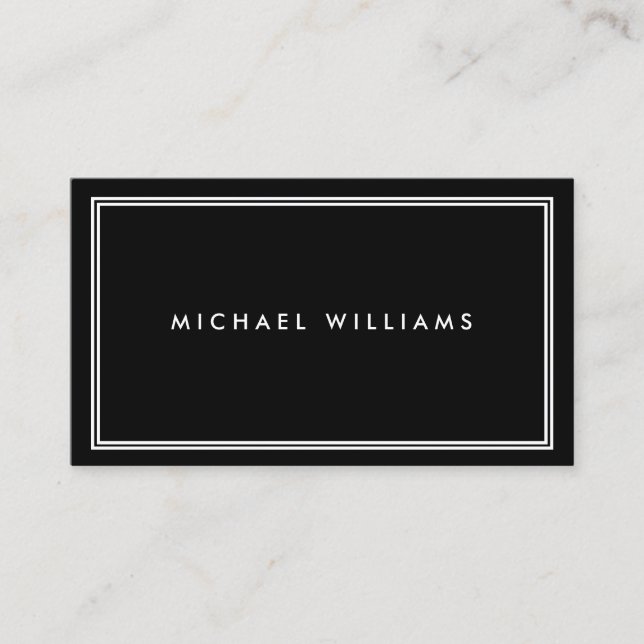 Groupon Elegant Classic Black Business Card (Front)