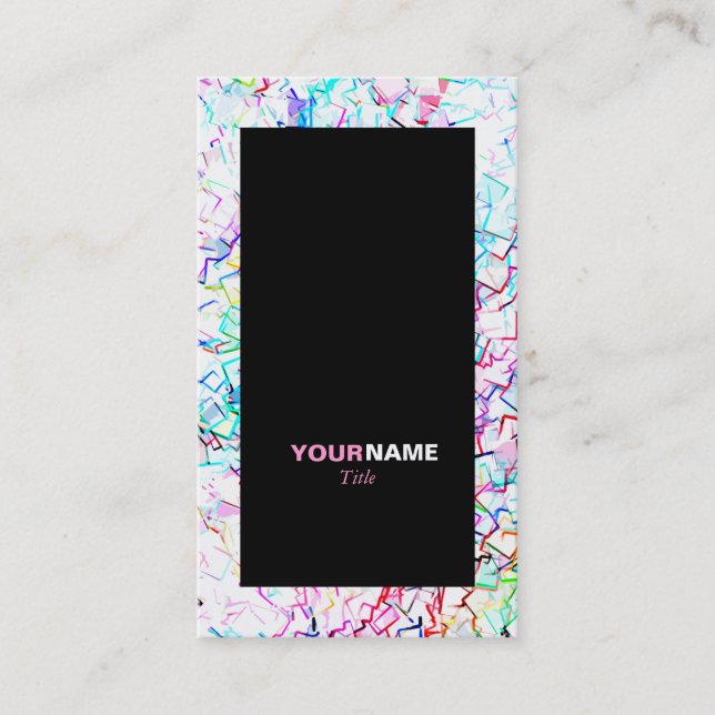 Groupon Geometric Art Colorful Business Card (Front)