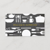 Groupon Kitchen Collage on Chalkboard Background Business Card (Front)