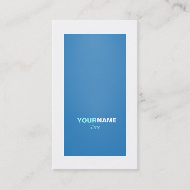 Groupon Modern Dazzling Blue Business Card (Front)