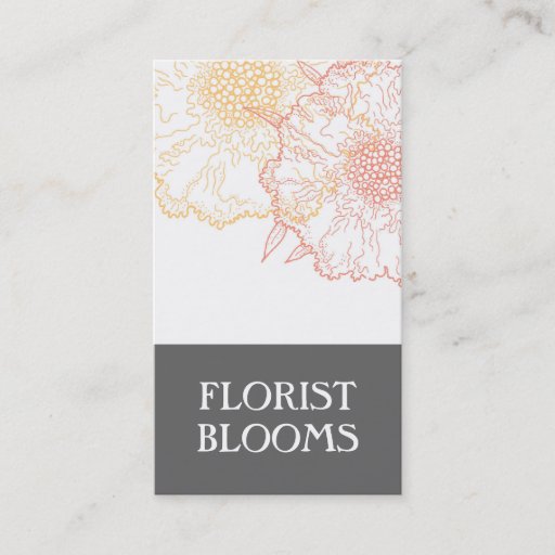 Customizable Groupon Modern Florist Business Card