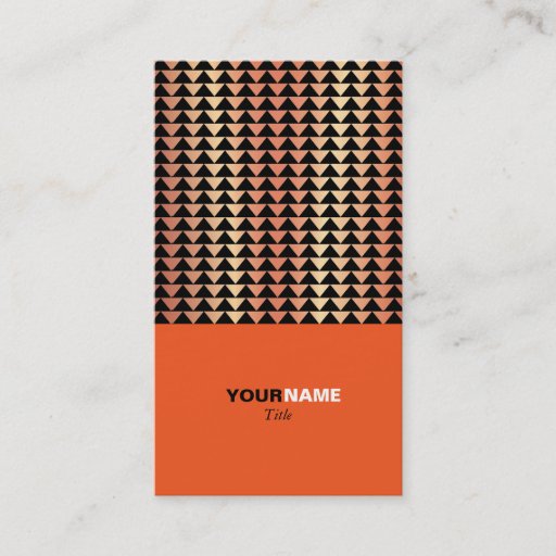 Customizable Groupon Modern Orange Business Card