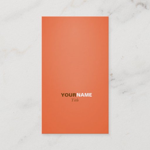 Customizable Groupon Orange Business Card Template