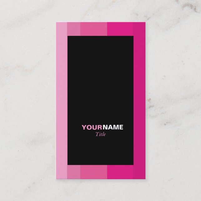 Groupon Pink Gradient Striped Business Card (Front)