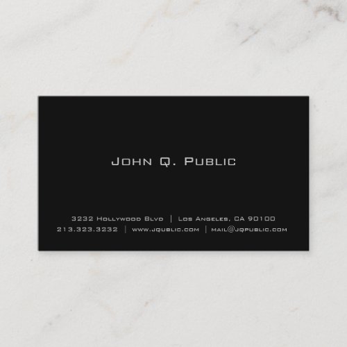 Groupon - Simple Plain Black Business Card