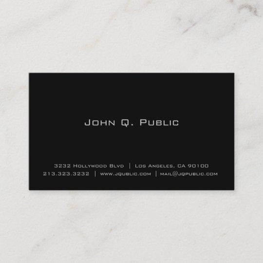 Groupon - Simple Plain Black Business Card | Zazzle.com