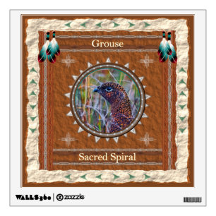 Grouse Sacred Spiral Energy Wall Decal