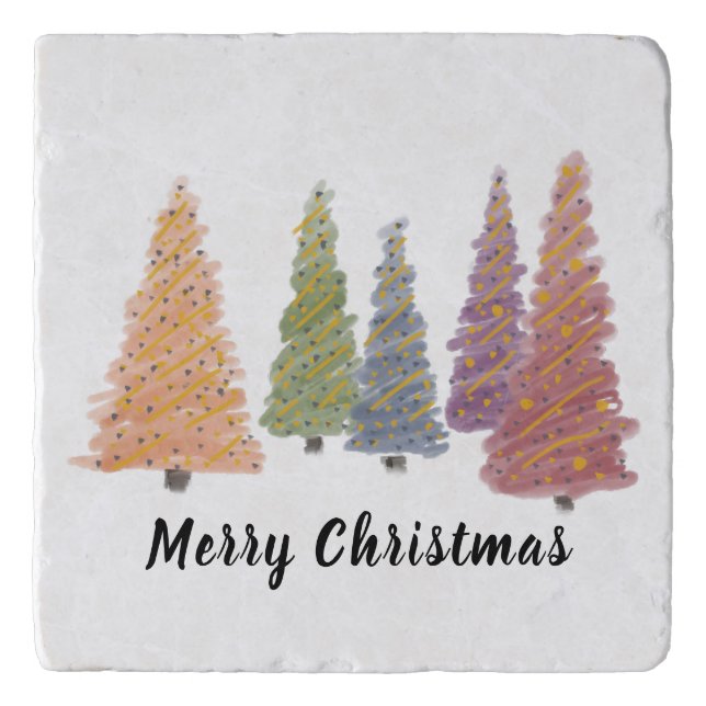 Grove of Christmas Trees Trivet (Front)