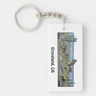 Groveland / Ponderosa Lane Mural Keychain