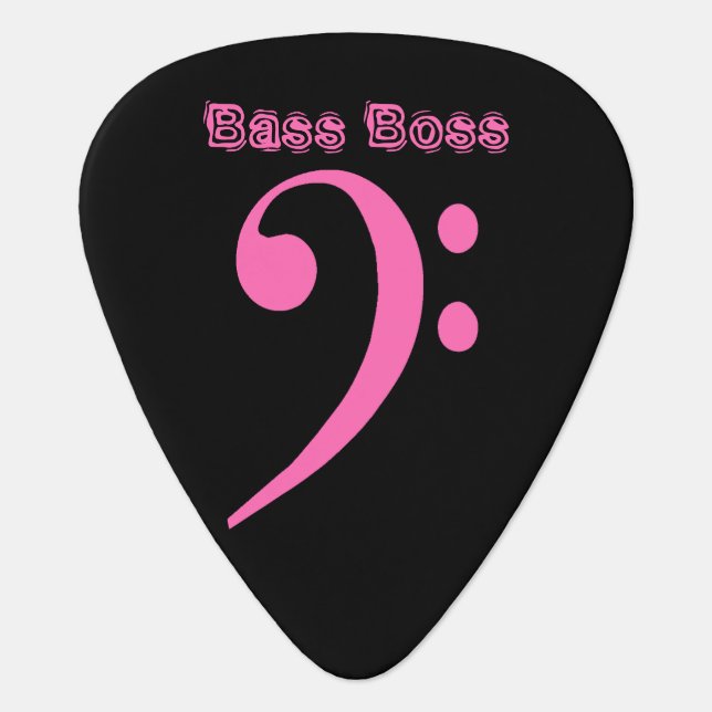 Grover Allman Bass Boss Guitar Pick in Pink (Front)