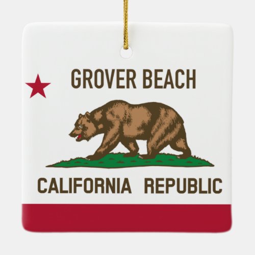 Grover Beach CA Ceramic Ornament