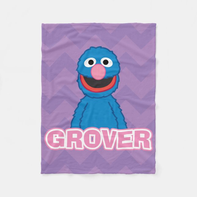 Grover Classic Style Fleece Blanket (Front)