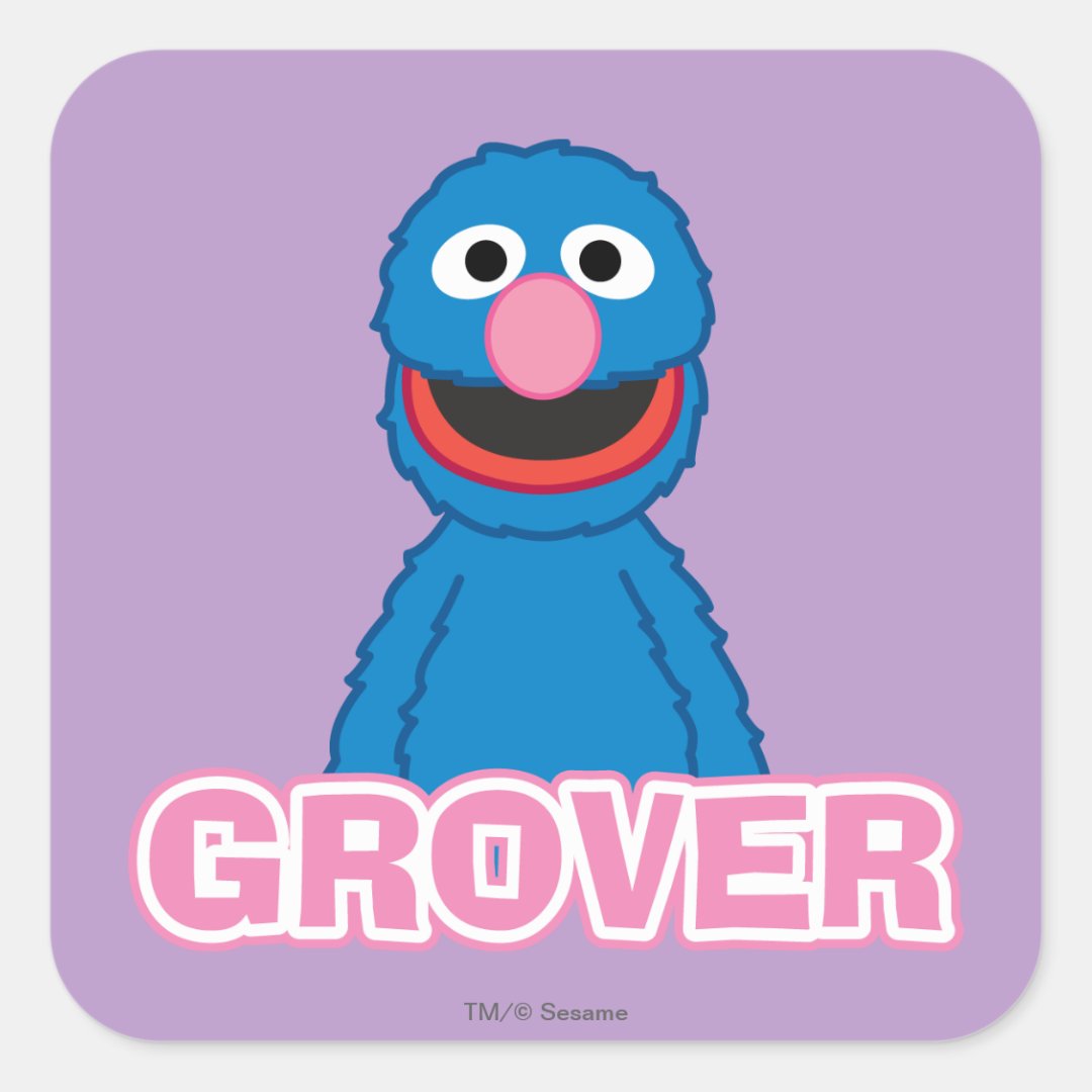 Grover Classic Style Square Sticker | Zazzle