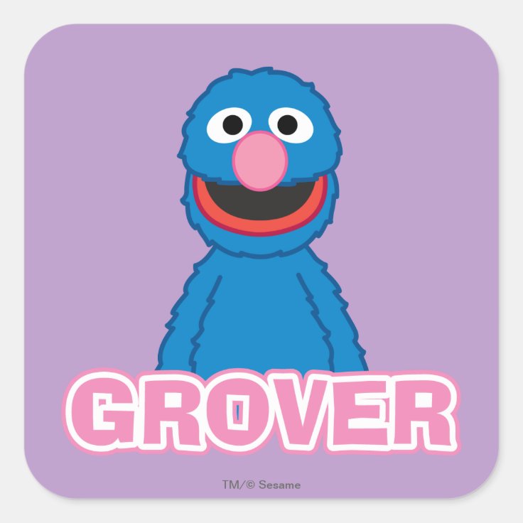 Grover Classic Style Square Sticker Zazzle