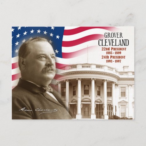 Grover Cleveland _ 22nd  24th President of the US Postcard