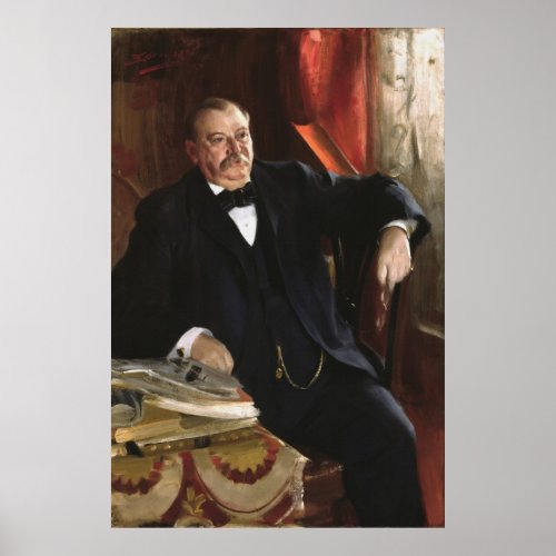 GROVER CLEVELAND Portrait by Anders Leonard Zorn Poster