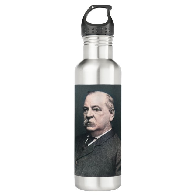 Grover Cleveland - US President Stainless Steel Water Bottle (Front)