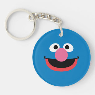 Grover Face Art Keychain