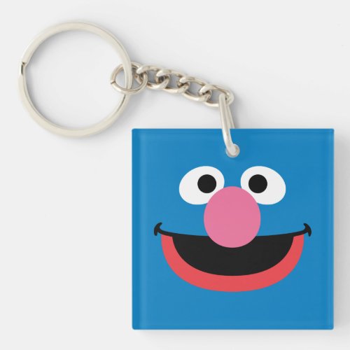 Grover Face Art Keychain